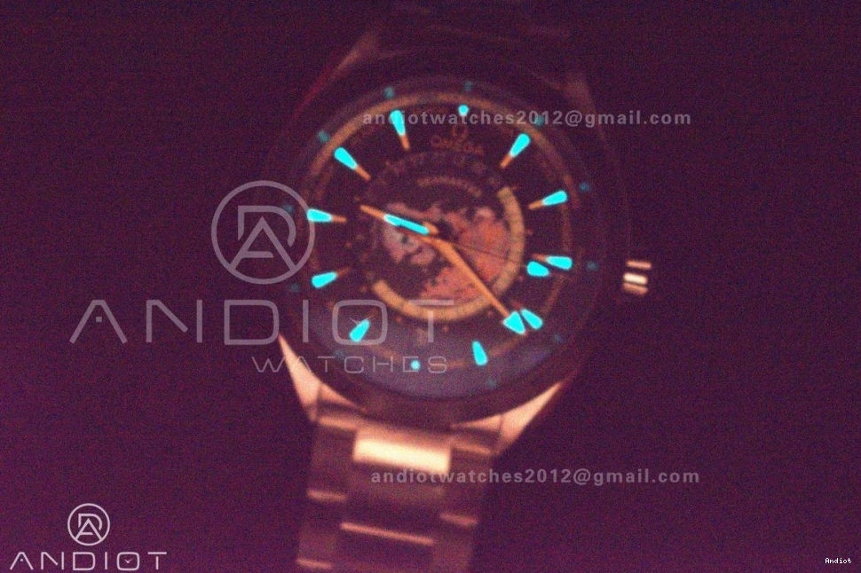 Edition Green Terra Aqua Clone Super 1:1 GMT Best Worldtimer SS on Bracelet A8938 VSF 43mm Ceramic 0112